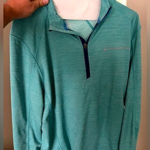 Men’s Large Vineyard Vines 1/4 zip, light blue